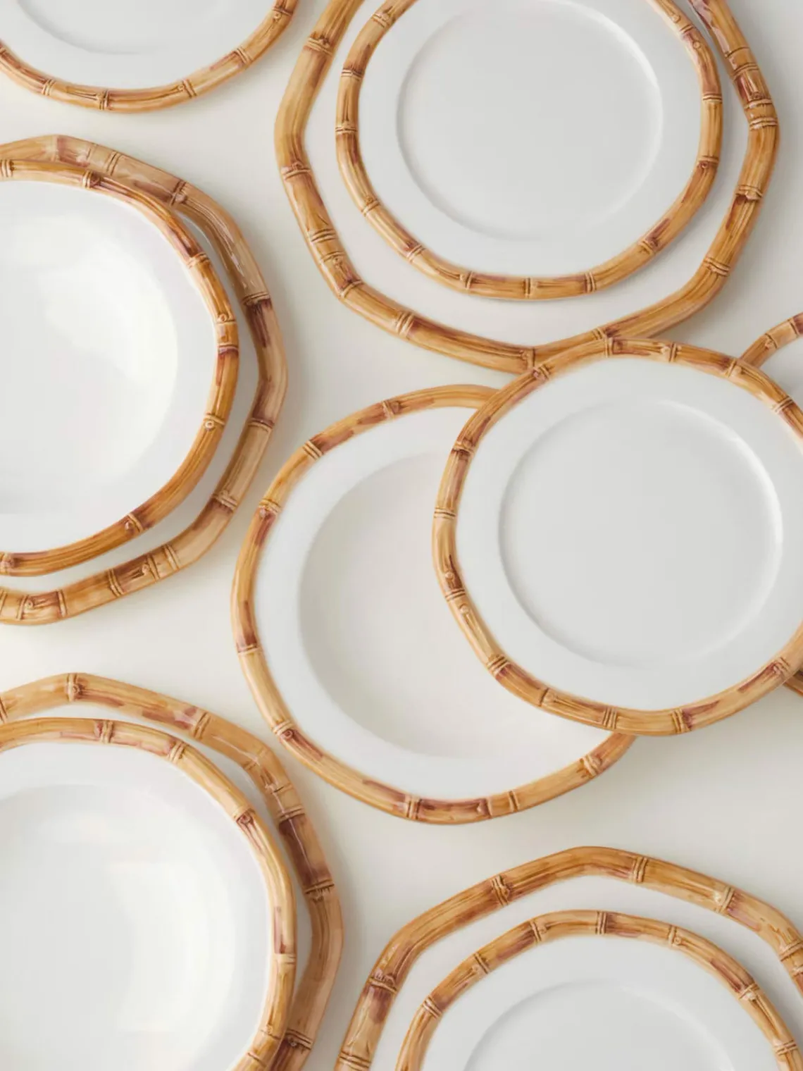 Online Bajoplato pintado a mano Bamboo Cuencos Y Platos De Servir|Vajillas Completas