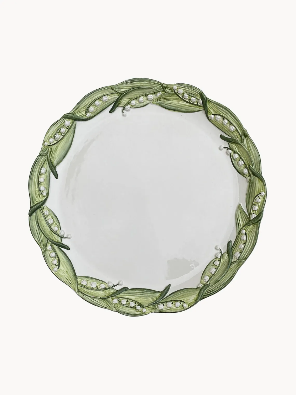 Vajillas Completas|Menaje De Mesa>Les Ottomans Bajoplato pintado a mano Lily of the Valley