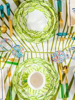 Vajillas Completas|Menaje De Mesa>Les Ottomans Bajoplato pintado a mano Lily of the Valley