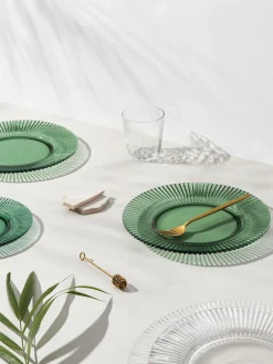 Cuencos Y Platos De Servir|Vajillas Completas>Westwing Collection Bajoplatos con relieve Effie, 2 uds. Verde menta