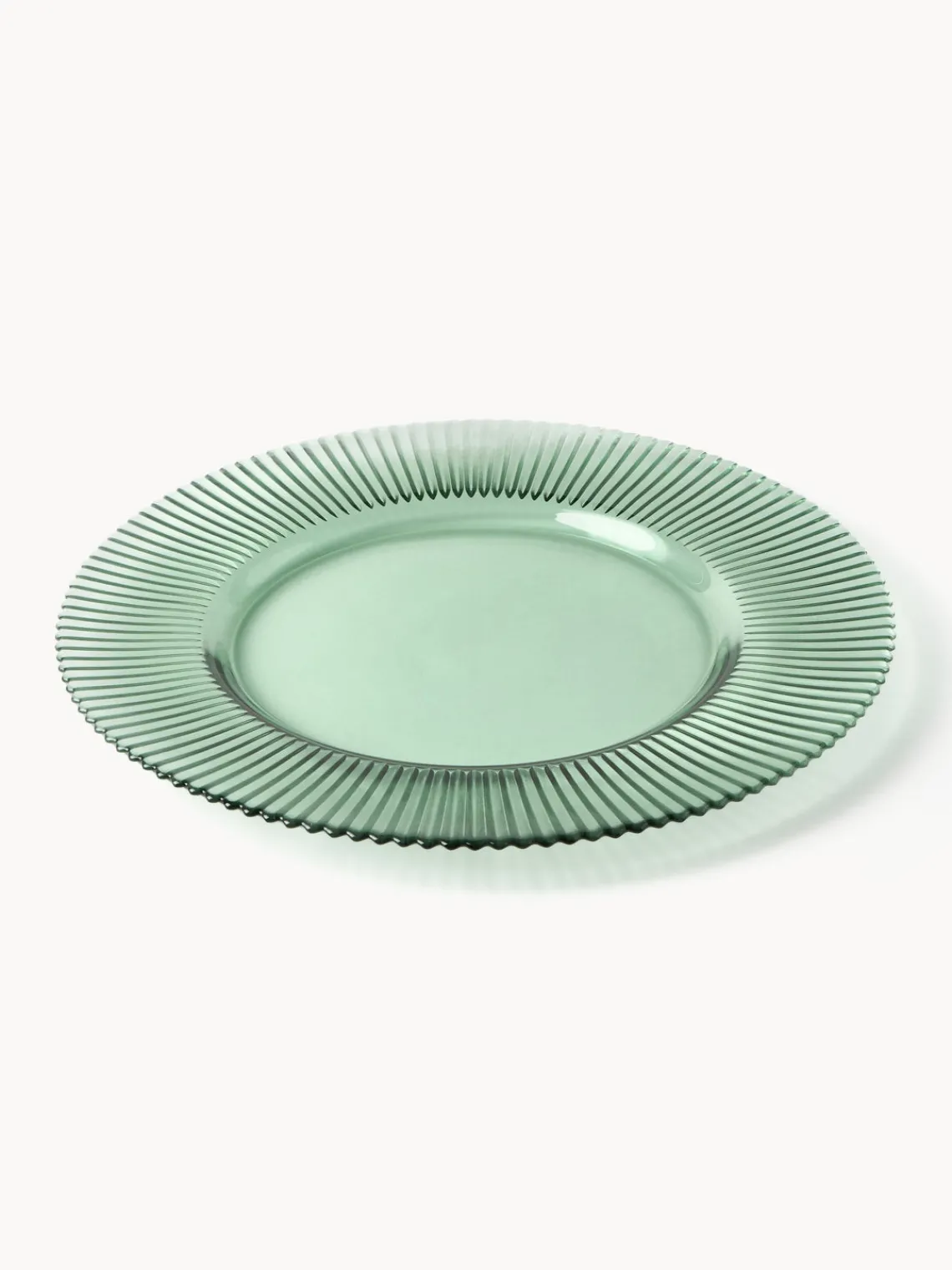 Cuencos Y Platos De Servir|Vajillas Completas>Westwing Collection Bajoplatos con relieve Effie, 2 uds. Verde menta