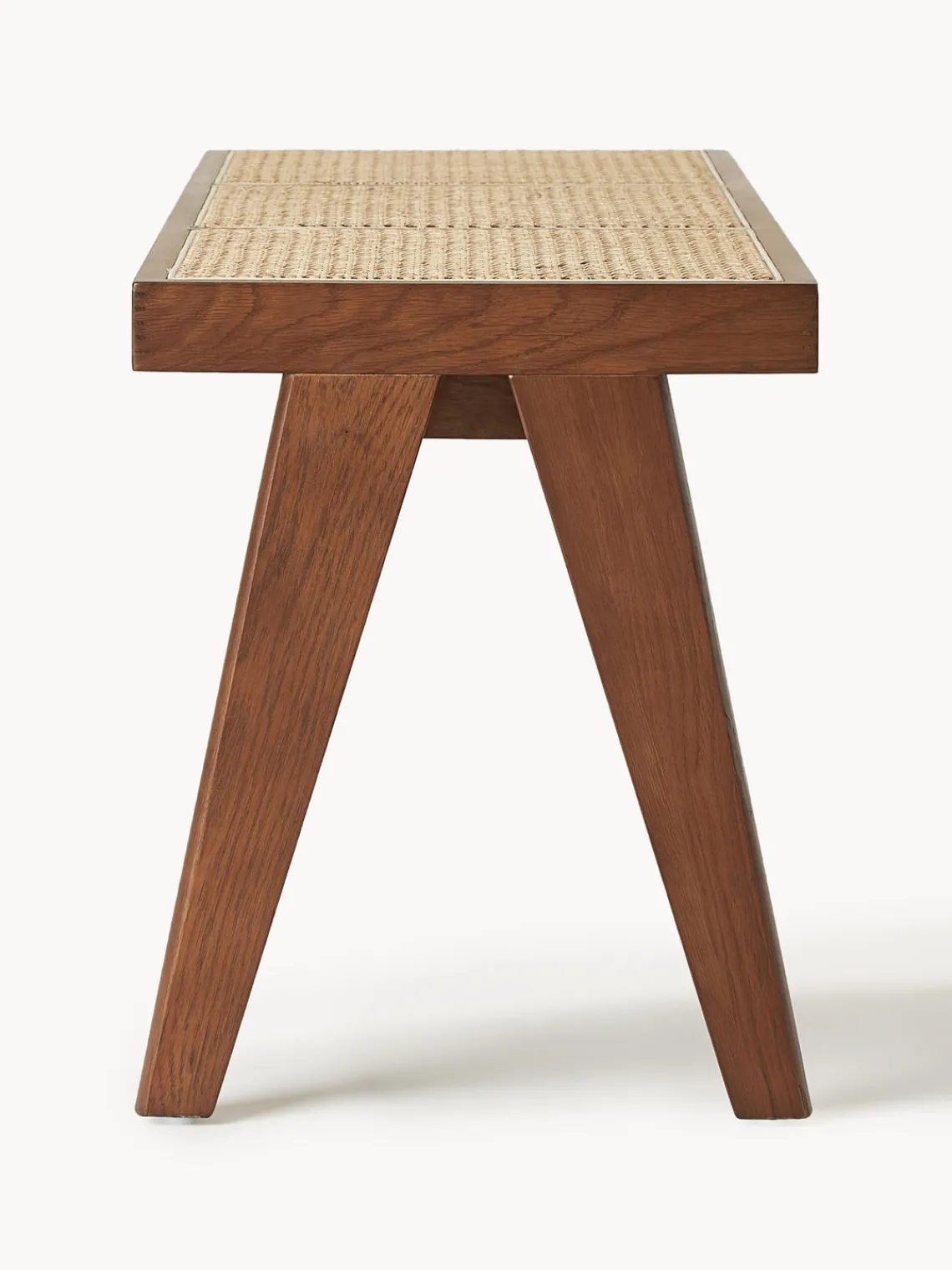 Bancos|Bancos>Westwing Collection Banco con tejido vienés Sissi Madera de roble oscura, beige claro