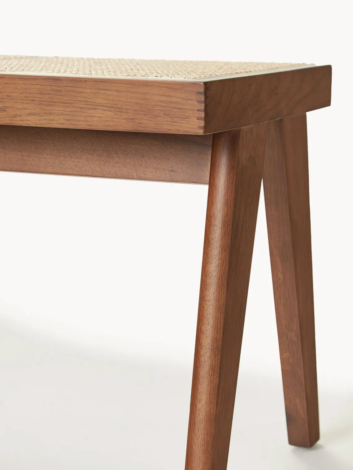 Bancos|Bancos>Westwing Collection Banco con tejido vienés Sissi Madera de roble oscura, beige claro