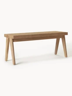 Bancos|Bancos>Westwing Collection Banco con tejido vienés Sissi Madera de roble clara, beige claro