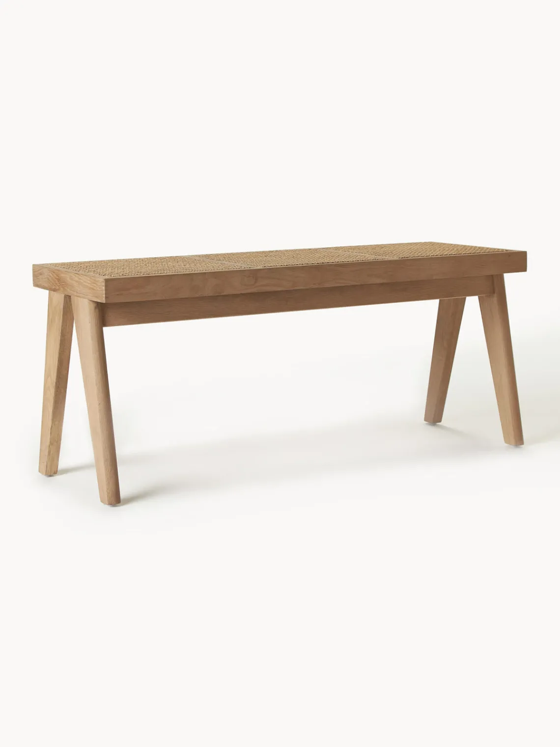 Bancos|Bancos>Westwing Collection Banco con tejido vienés Sissi Madera de roble clara, beige claro