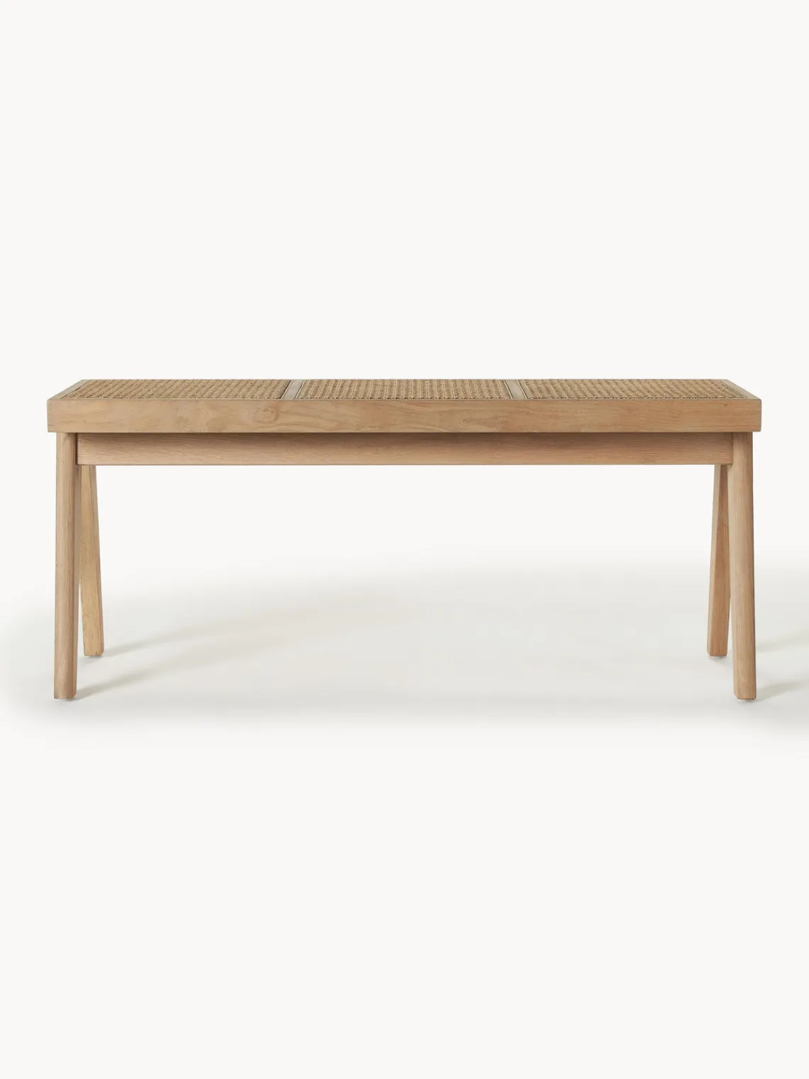 Bancos|Bancos>Westwing Collection Banco con tejido vienés Sissi Madera de roble clara, beige claro