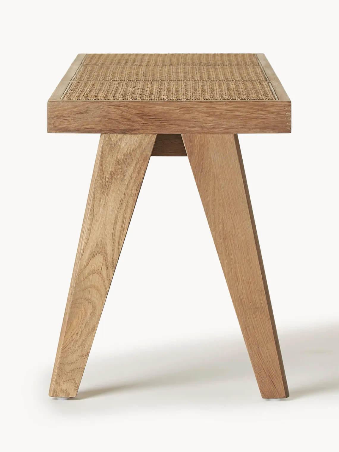 Bancos|Bancos>Westwing Collection Banco con tejido vienés Sissi Madera de roble clara, beige claro