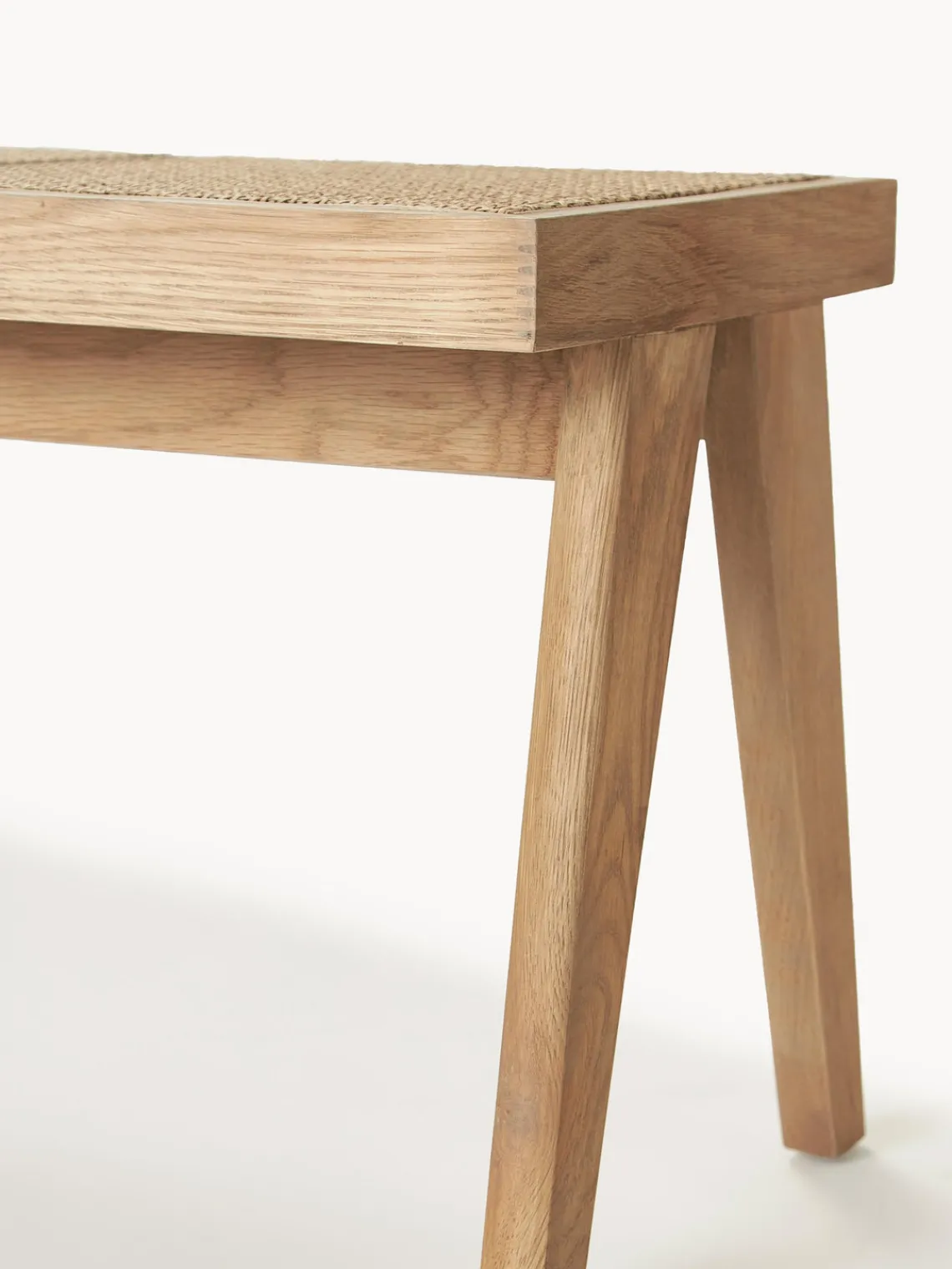 Bancos|Bancos>Westwing Collection Banco con tejido vienés Sissi Madera de roble clara, beige claro