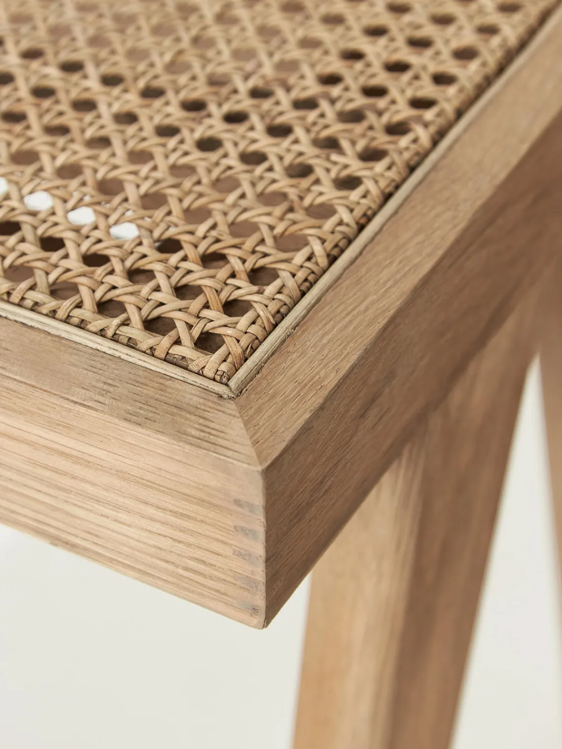 Bancos|Bancos>Westwing Collection Banco con tejido vienés Sissi Madera de roble clara, beige claro