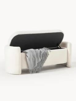 Sale Banco de borreguillo con espacio de almacenamiento Benji Bancos|Bancos