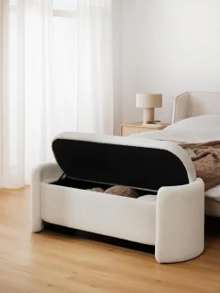 Sale Banco de borreguillo con espacio de almacenamiento Benji Bancos|Bancos