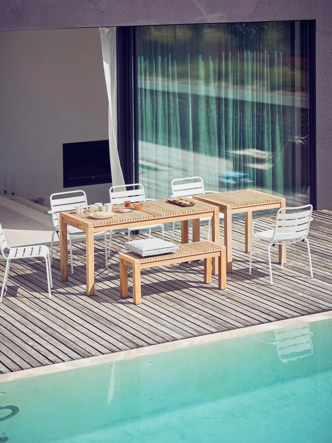 Hot Banco de jardín de madera de teca Samoa, 102 cm Bancos De Jardín|Bancos