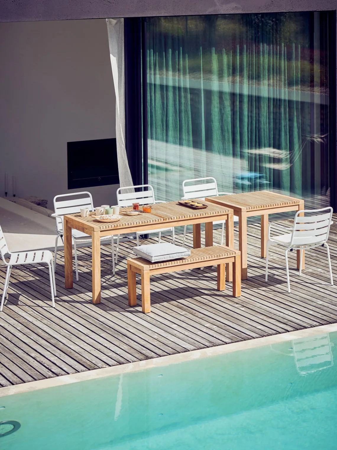 Discount Banco de jardín de madera de teca Samoa, 160 cm Bancos De Jardín|Bancos