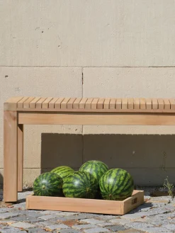 New Banco de jardín de madera de teca Samoa, 130 cm Bancos De Jardín|Bancos