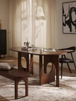 Bancos|Bancos>Westwing Collection Banco de madera Apollo, tamaños diferentes Madera de roble lacada en marrón oscuro