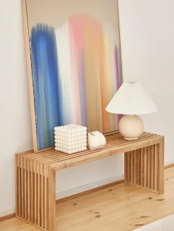 Online Banco de madera de bambú Rib Bancos|Bancos