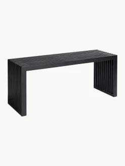 Bancos|Bancos>Cinas Banco de madera de caoba Rib Madera de caoba lacada en negro