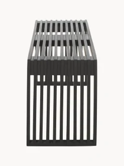 Bancos|Bancos></noscript>Cinas Banco de madera de caoba Rib Madera de caoba lacada en negro