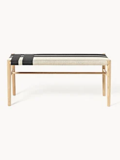 Bancos|Bancos></noscript>Westwing Collection Banco de madera de fresno Mani Madera de fresno, beige claro, negro