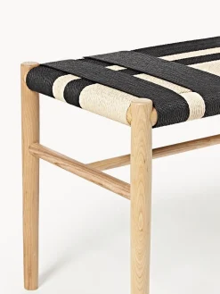 Bancos|Bancos></noscript>Westwing Collection Banco de madera de fresno Mani Madera de fresno, beige claro, negro