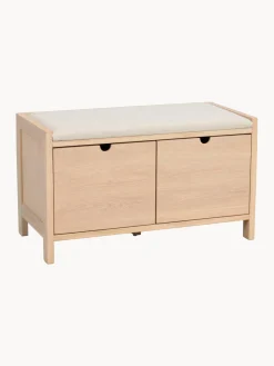 Bancos|Bancos>Rowico Home Banco de madera de roble con cajones Hillmond