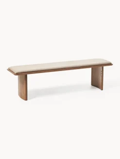 Bancos|Bancos>Westwing Collection Banco de madera de roble con cojín de asiento Chandler