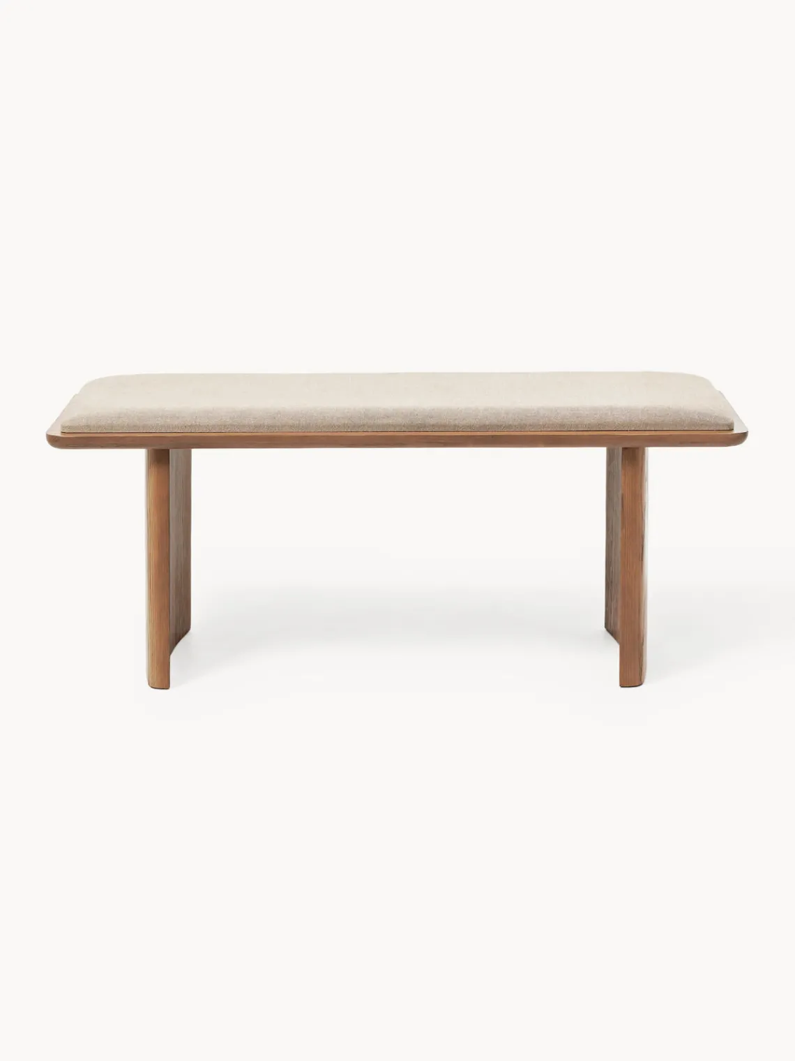 Clearance Banco de madera de roble con cojín de asiento Chandler Bancos|Bancos