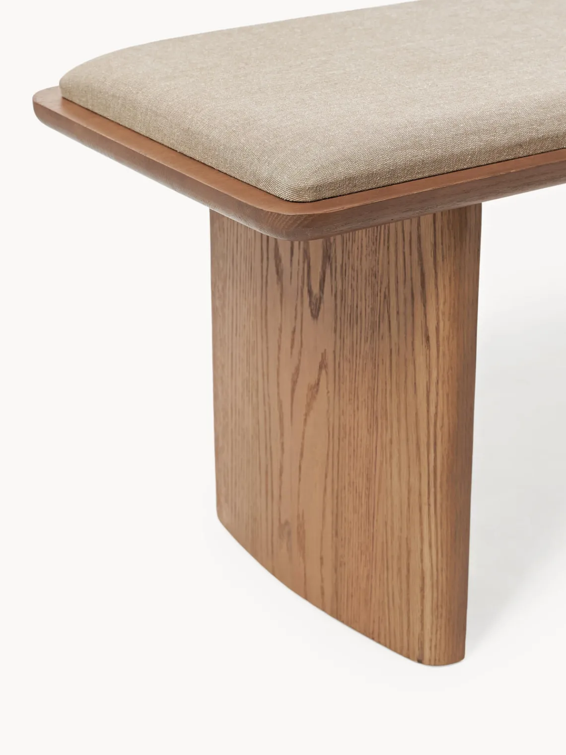 Clearance Banco de madera de roble con cojín de asiento Chandler Bancos|Bancos