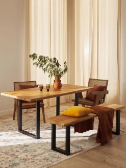 Bancos|Bancos></noscript>Westwing Collection Banco de madera de roble Oliver, tamaños diferentes