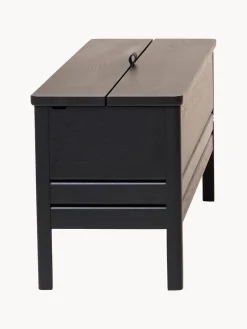 Bancos|Bancos></noscript>Form & Refine Banco de madera de roble con espacio de almacenaje A Line Madera de roble lacada en negro