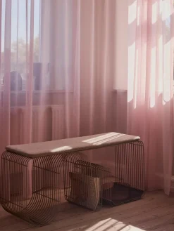 Bancos|Bancos>AYTM Banco de metal Curva Greige mate