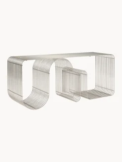 Bancos|Bancos>AYTM Banco de metal Curva Plateado brillante