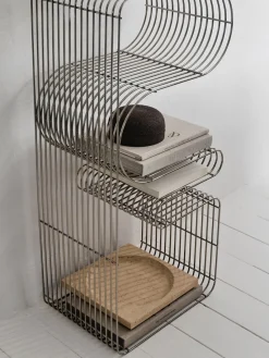 Bancos|Bancos></noscript>AYTM Banco de metal Curva Plateado brillante