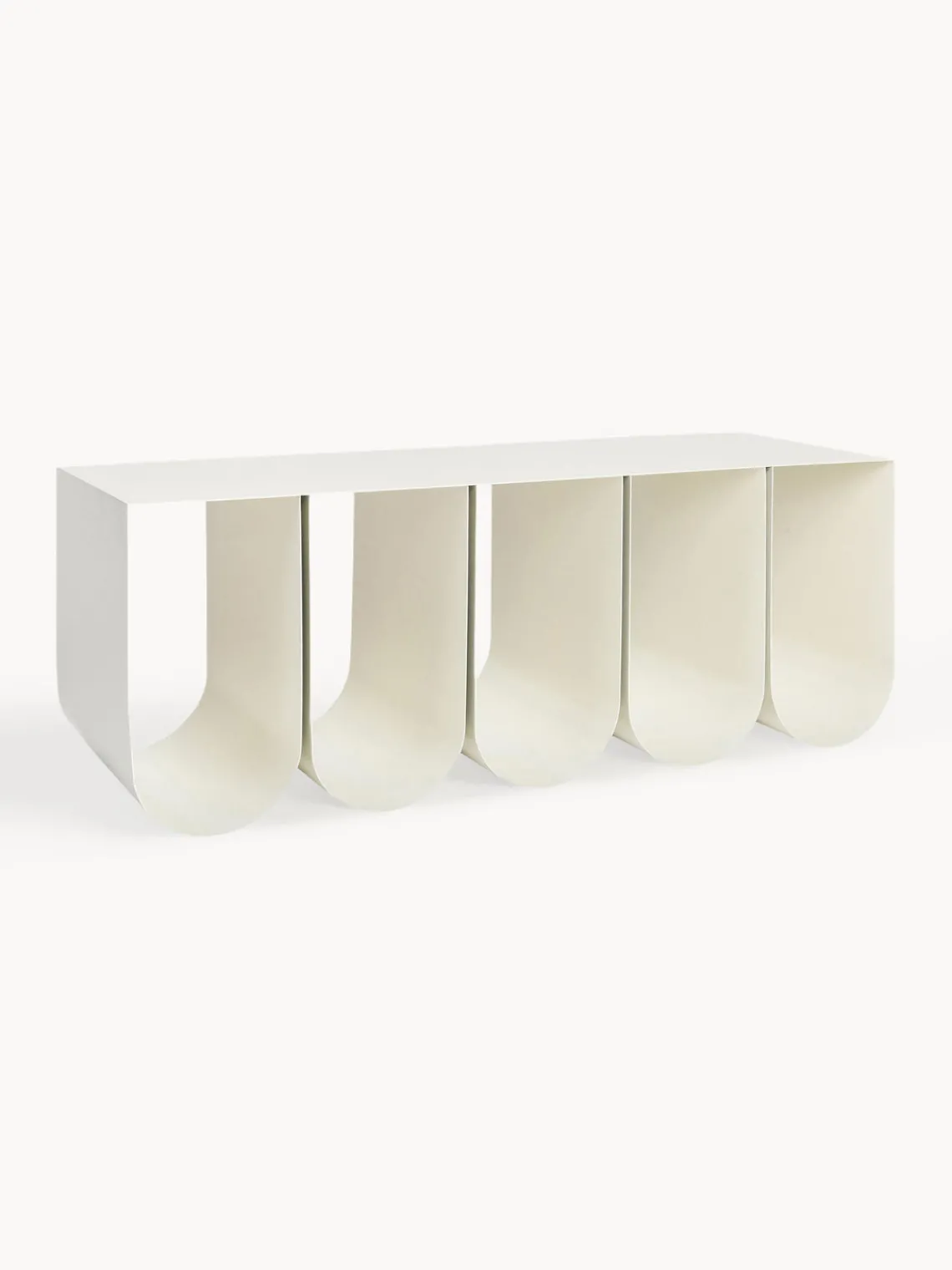 Bancos|Bancos>Kristina Dam Banco de metal Curved Beige claro