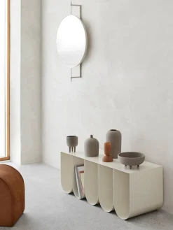 Bancos|Bancos>Kristina Dam Banco de metal Curved Beige claro