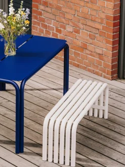 Bancos De Jardín|Bancos>Noo.ma Banco de metal Nokk Blanco Off White