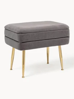 Outlet Banco de terciopelo con espacio de almacenamiento Pavlina Bancos|Bancos