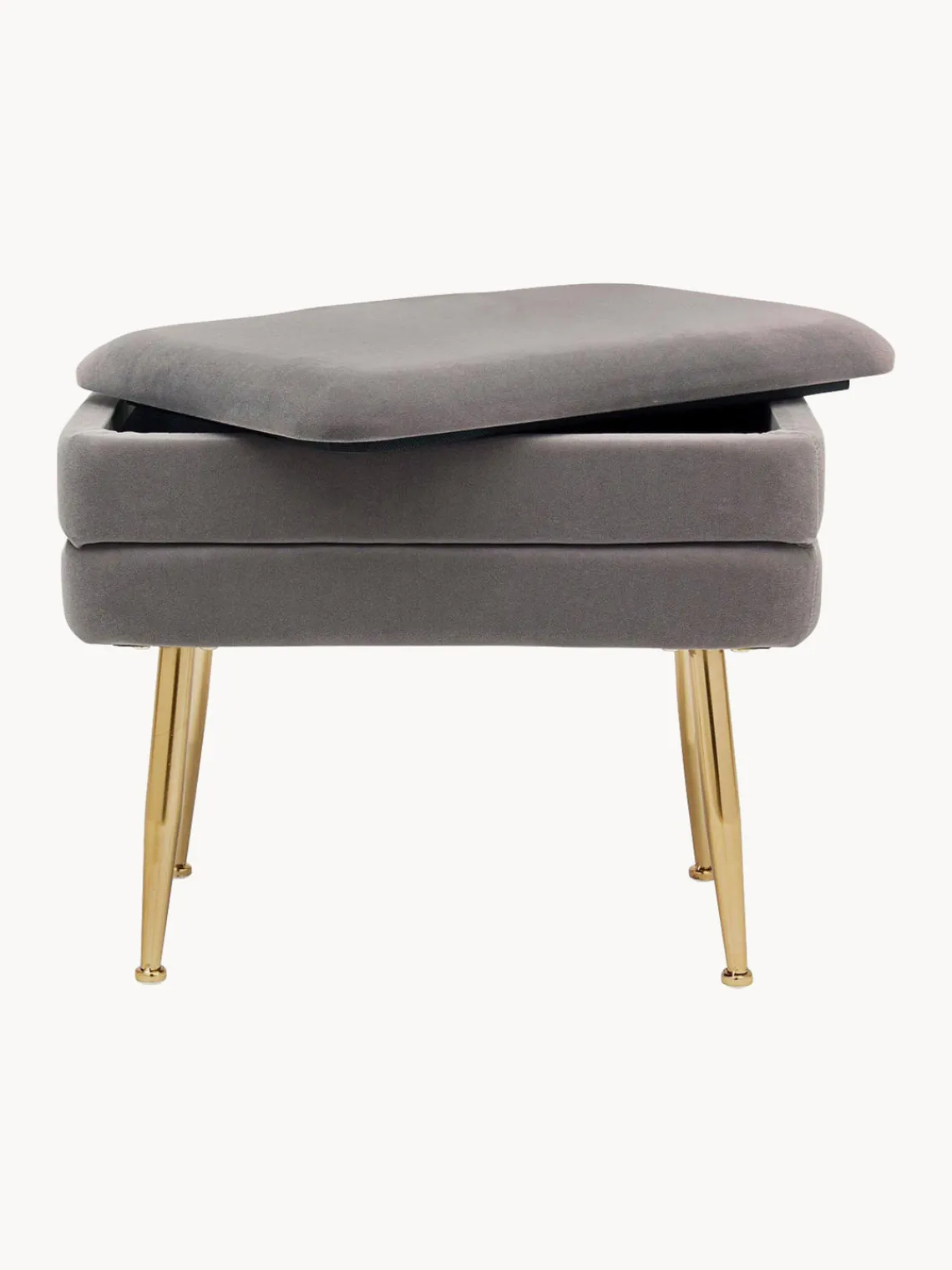 Outlet Banco de terciopelo con espacio de almacenamiento Pavlina Bancos|Bancos