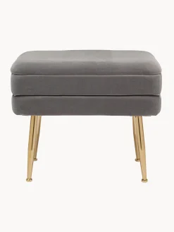 Outlet Banco de terciopelo con espacio de almacenamiento Pavlina Bancos|Bancos