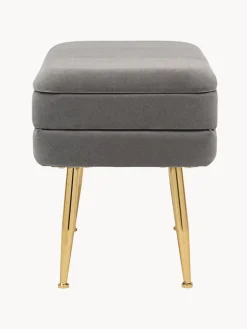 Outlet Banco de terciopelo con espacio de almacenamiento Pavlina Bancos|Bancos