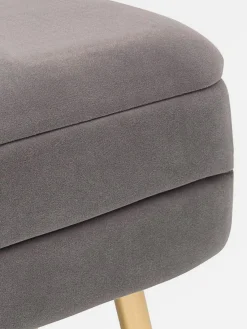 Outlet Banco de terciopelo con espacio de almacenamiento Pavlina Bancos|Bancos