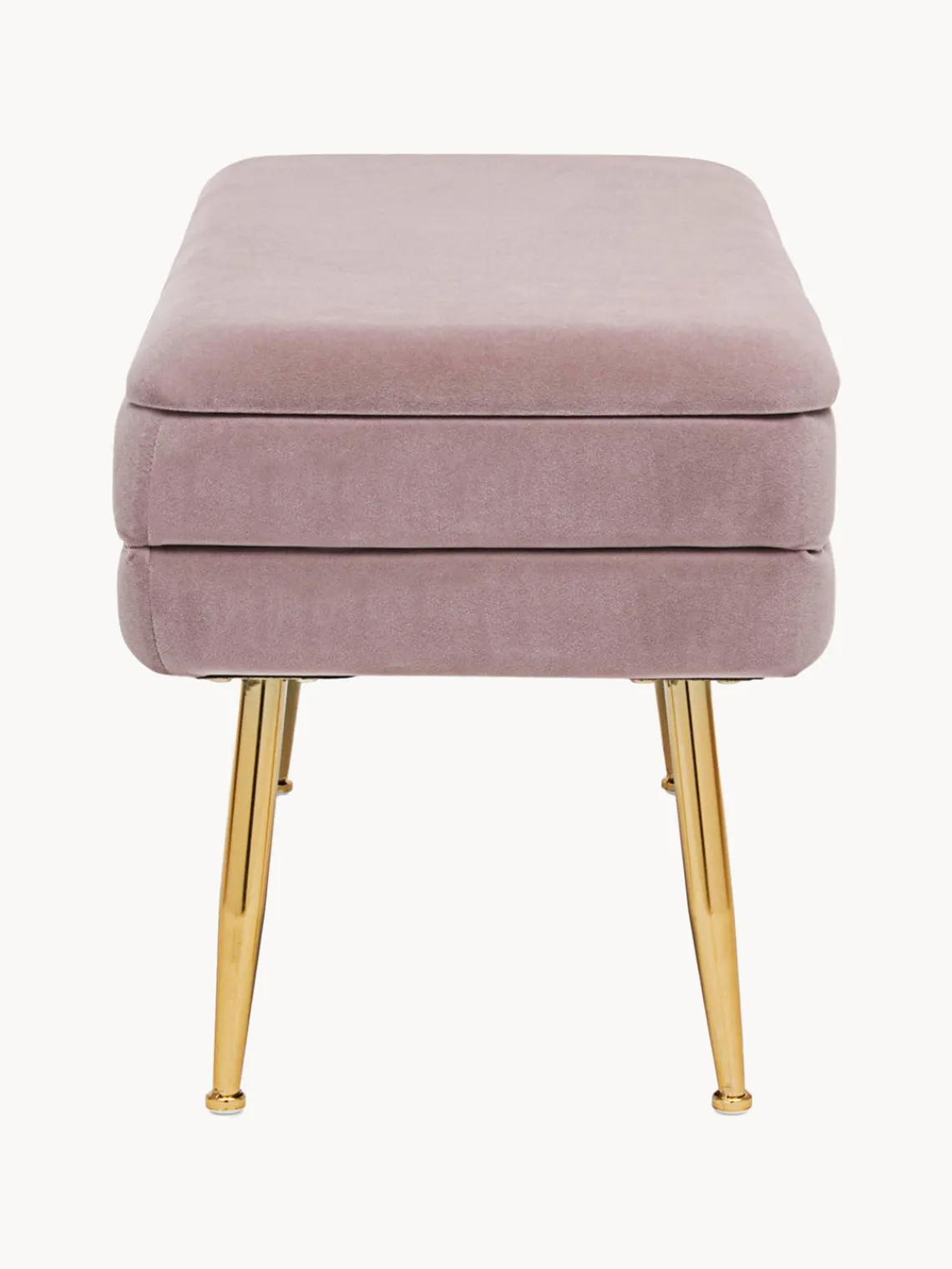 Bancos|Bancos>Bizzotto Banco de terciopelo con espacio de almacenamiento Pavlina Terciopelo malva, dorado