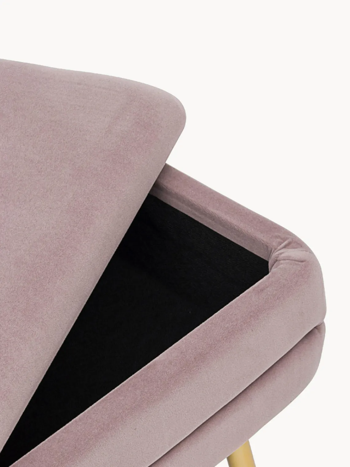 Bancos|Bancos>Bizzotto Banco de terciopelo con espacio de almacenamiento Pavlina Terciopelo malva, dorado