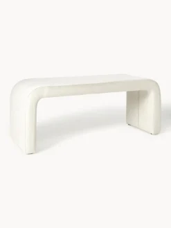 Bancos|Bancos>Westwing Collection Banco de terciopelo Penelope Terciopelo blanco crema