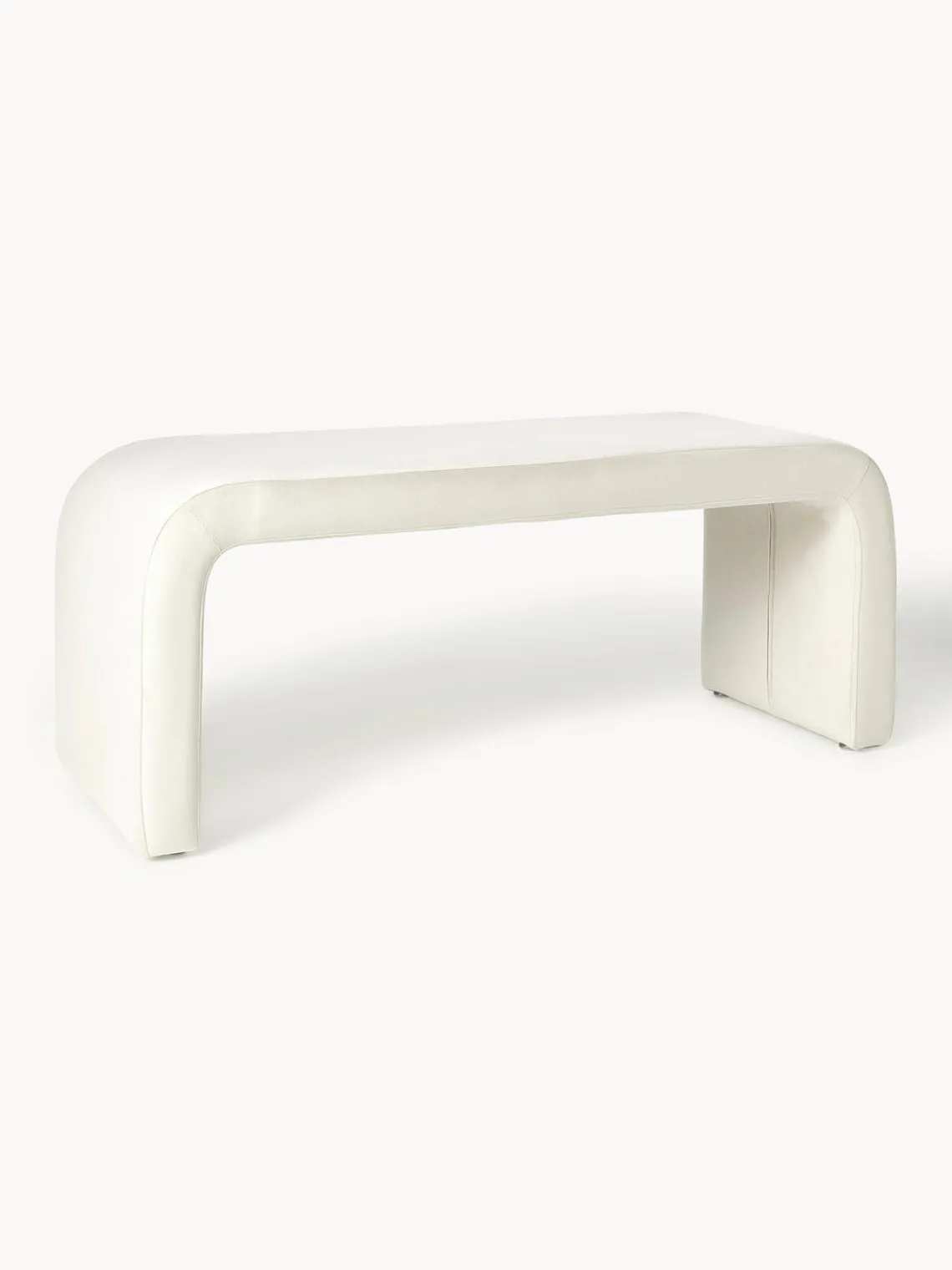 Bancos|Bancos>Westwing Collection Banco de terciopelo Penelope Terciopelo blanco crema