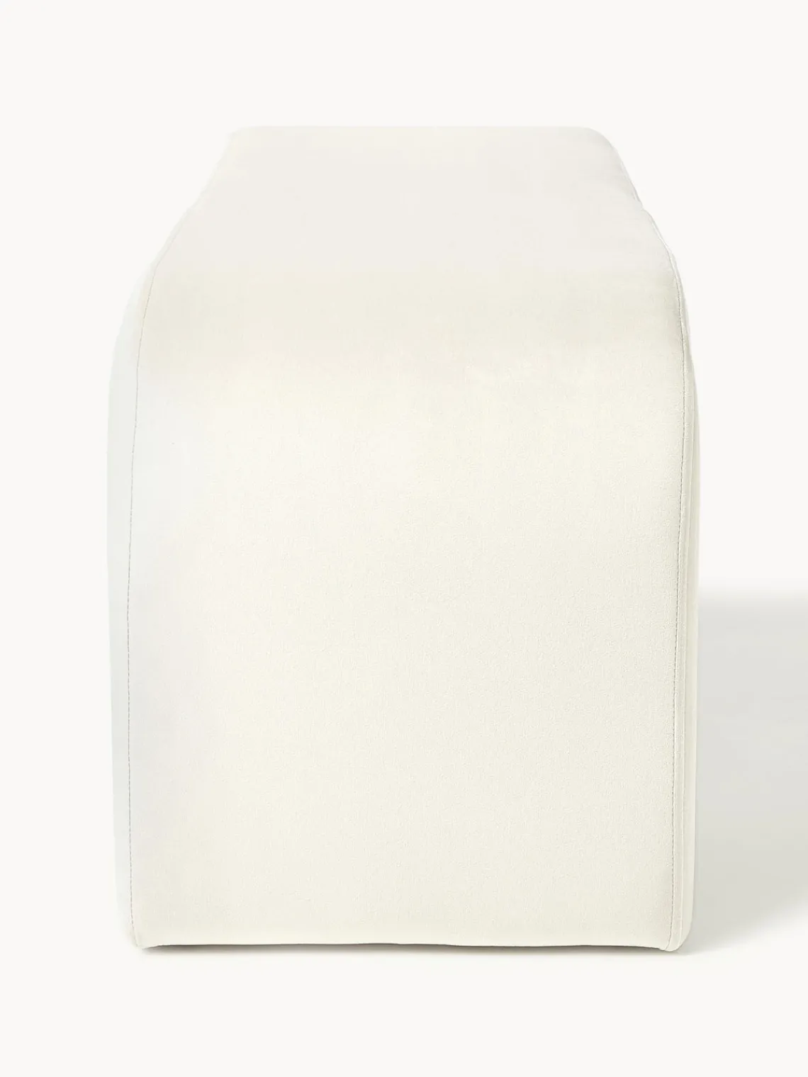 Bancos|Bancos>Westwing Collection Banco de terciopelo Penelope Terciopelo blanco crema