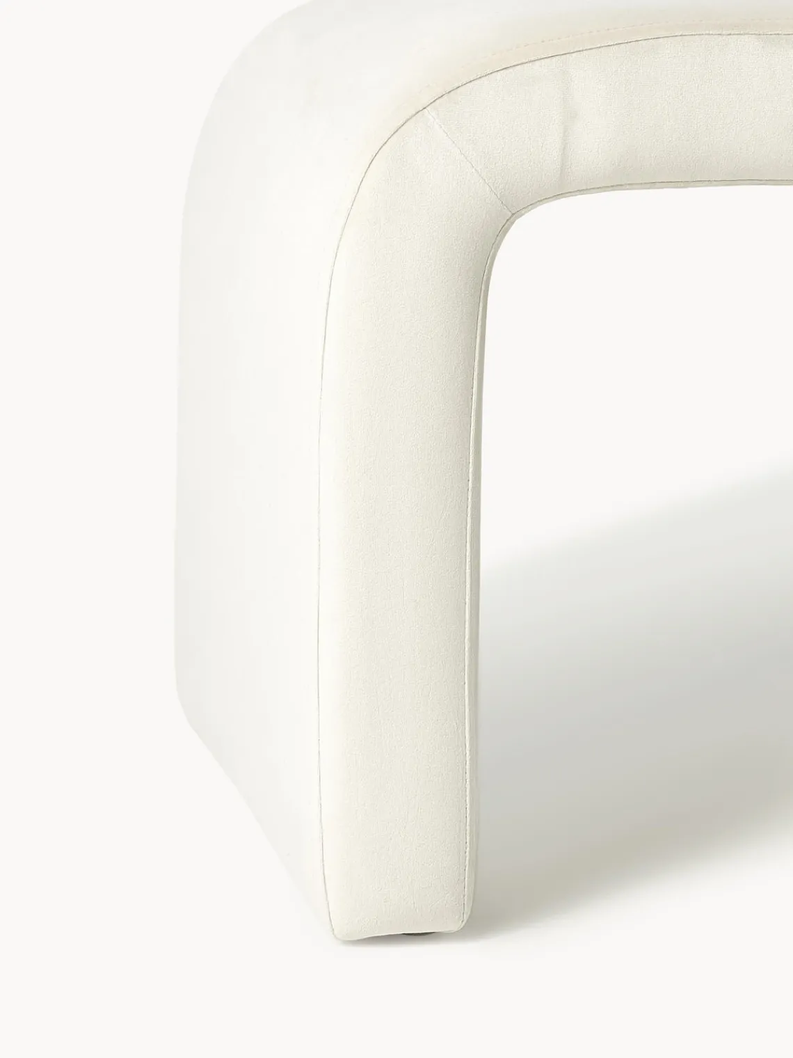 Bancos|Bancos>Westwing Collection Banco de terciopelo Penelope Terciopelo blanco crema