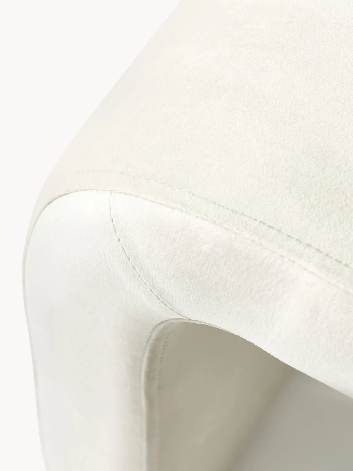 Bancos|Bancos>Westwing Collection Banco de terciopelo Penelope Terciopelo blanco crema