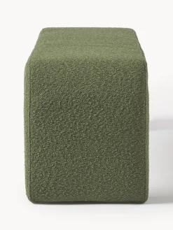 Bancos|Bancos></noscript>Westwing Collection Banco en tejido bouclé Penelope Bouclé verde oscuro