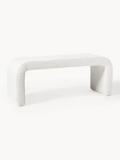 Bancos|Bancos>Westwing Collection Banco en tejido bouclé Penelope Bouclé blanco Off White